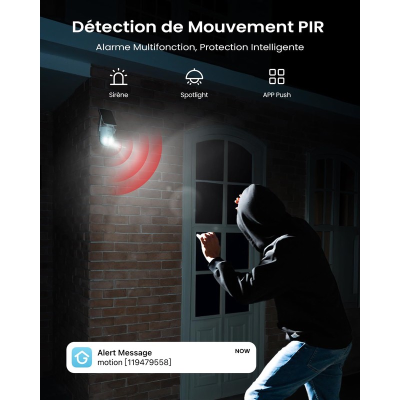 ieGeek 2K Wireless Outdoor WiFi Security Camera Solar Security Camera