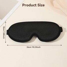 xolear Schlafmaske für Seitenschläfer, 3D-Augenhöhlen und Verstellbares Gummiband 100% Lichtblockierend Atmungsaktiv, Bequem Ergonomisch Augenmaske für Mann und Frau Nachtschlaf Reisen, Schwarz