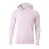 A4 Long Sleeve Hooded Tee White L