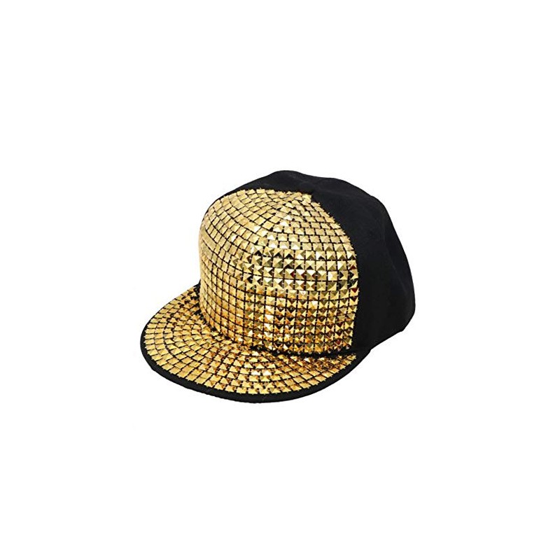 Gold Rock Star Cap with Gold Studs for Adults -