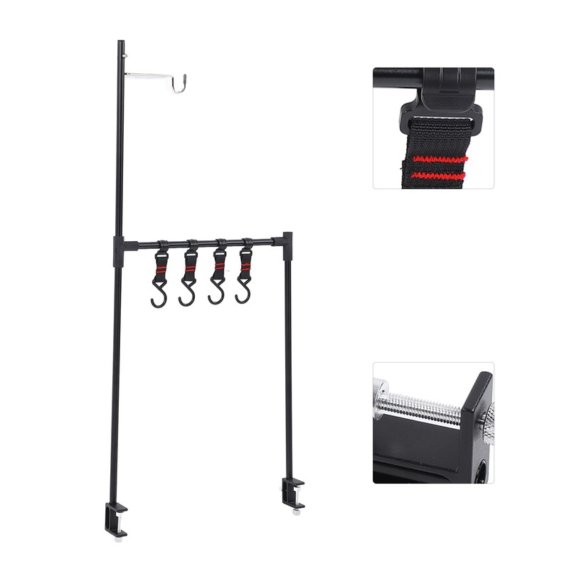 Folding Camping Shelf Desktop Storage Stand Rack Hanging Organizer with