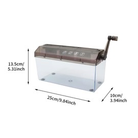 A4 Manual Shredder Mini Portable Paper Shredder, Professional Hand Crank Paper Shredder for Home Office School Bills Small Notes Letters
