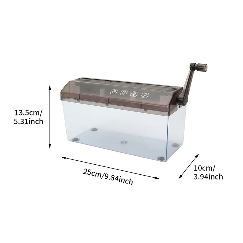 A4 Manual Shredder Mini Portable Paper Shredder, Professional Hand Crank
