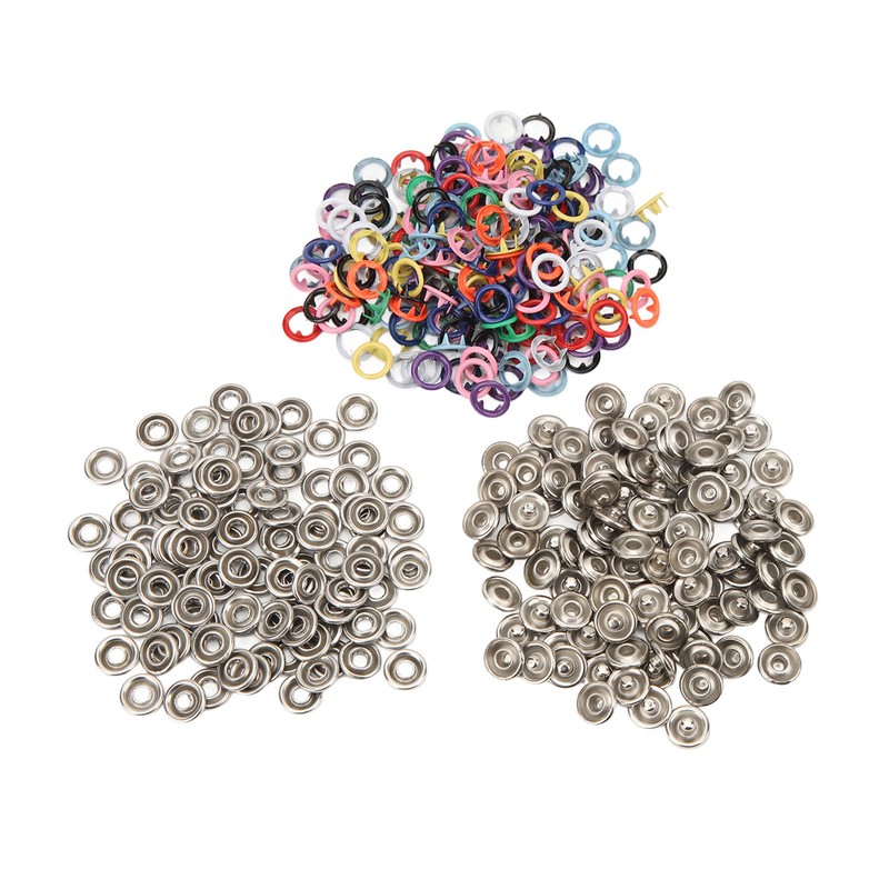 200 Sets Metal Snaps Buttons with Fastener Plier Snaps Buttons