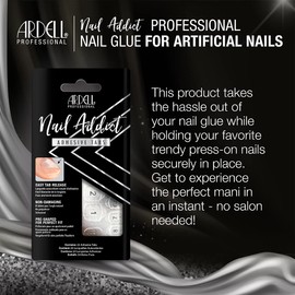 Ardell Nail Addict Adhesive Tabs, Easy Tab Release, Non-Damaging, Pre-Shaped for Perfect Fit, Strong Nail Glue, Alternative for Press-On Nails, 24 Count