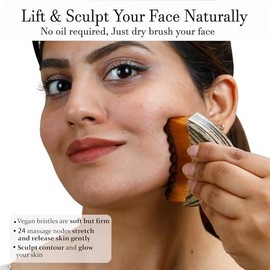 Cepillo facial HOYECL sin aceite para esculpir el sistema linfático, cepillo facial seco suave para drenaje linfático, restaura el contorno natural, e