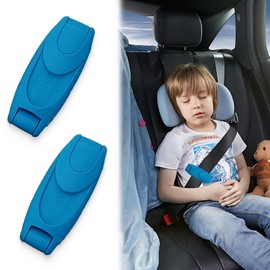 KSJEHW 2 Stück Sicherheitsgurt-Schnalle für Auto, verstellbare Sicherheitsgurt-Schnalle, universell für Kinder und Erwachsene(blau)