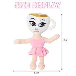 Italian Brainrot Plush,11 inch Ballerina Cappuccina Toy Gift,Cute Stuffed Figure Doll for Kids and Adults Inspired Plush Toy