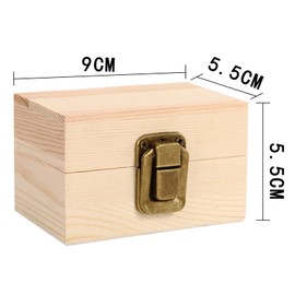 UgyDuky 12 PCS Unfinished Wooden Box with Locking Clasp Bulk Wooden Boxes Treasure Chest Stash Boxes for Crafts Art Hobbies Projects Jewelry Home Storage 3.5x2.2x2.2inch