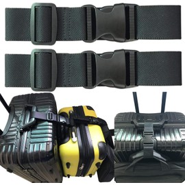 2 piezas de correas para equipaje de viaje para maletas, dos correas ajustables para equipaje de viaje con hebilla para conectar bolsas - Conecta tus 3 maletas