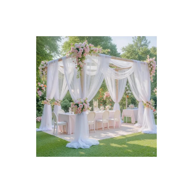 Rollo De Tela De Organza Para Decoración De Boda 1.6x10m