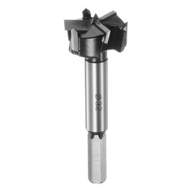 QUARKZMAN Forstner Drill Bit 32 mm (1-1/4 Inch) Tungsten Carbide 3 Flutes Drilling Forstner Bit for Hinge Wood Hole Drilling Woodwork