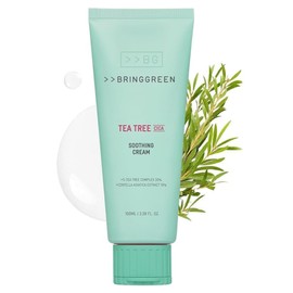 BRING GREEN BRING GREEN Tea Tree Cica Soothing Cream Plus 100ml Korean Skin care, calming and soothing, moisturizer for skin, facial cream, trouble care, Blackhead Removing Pore care (Pack of 1)