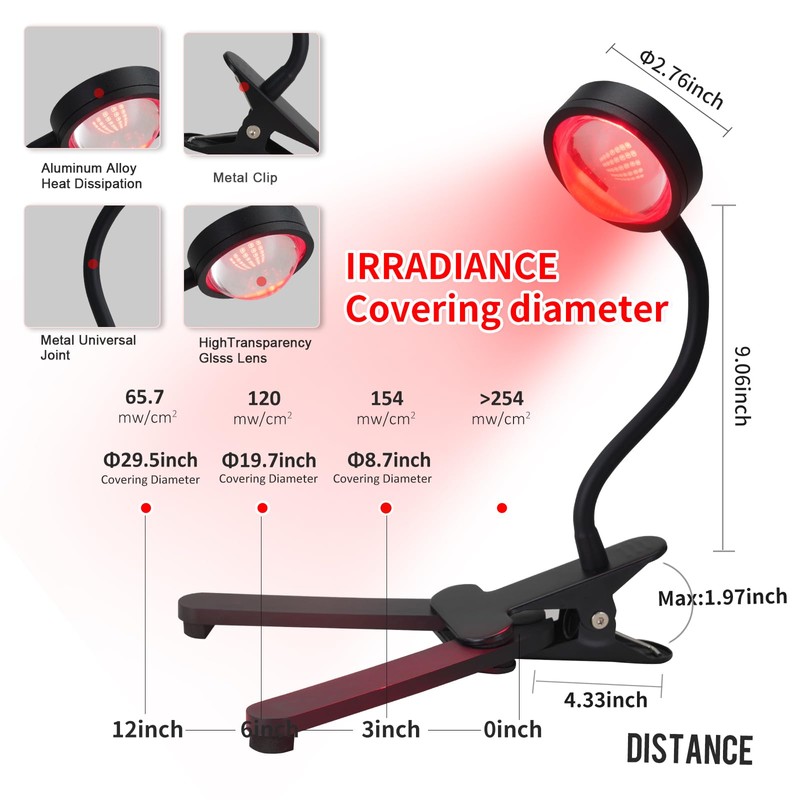 Wtintell- Terapia de luz roja para rostro, 40 LED, 660