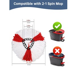 4 Stück Moppköpfe Kompatibel mit Vileda Turbo Wischmop, Mikrofaser Wischmopp Ersatzköpfe, Wischmopp Ersatz