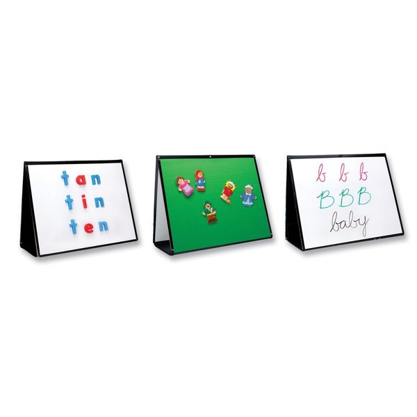 Educational Insights 3-In-1 Portable Easel - Magnetic Board, Whiteboard & Flannel Board, Classroom Must Haves