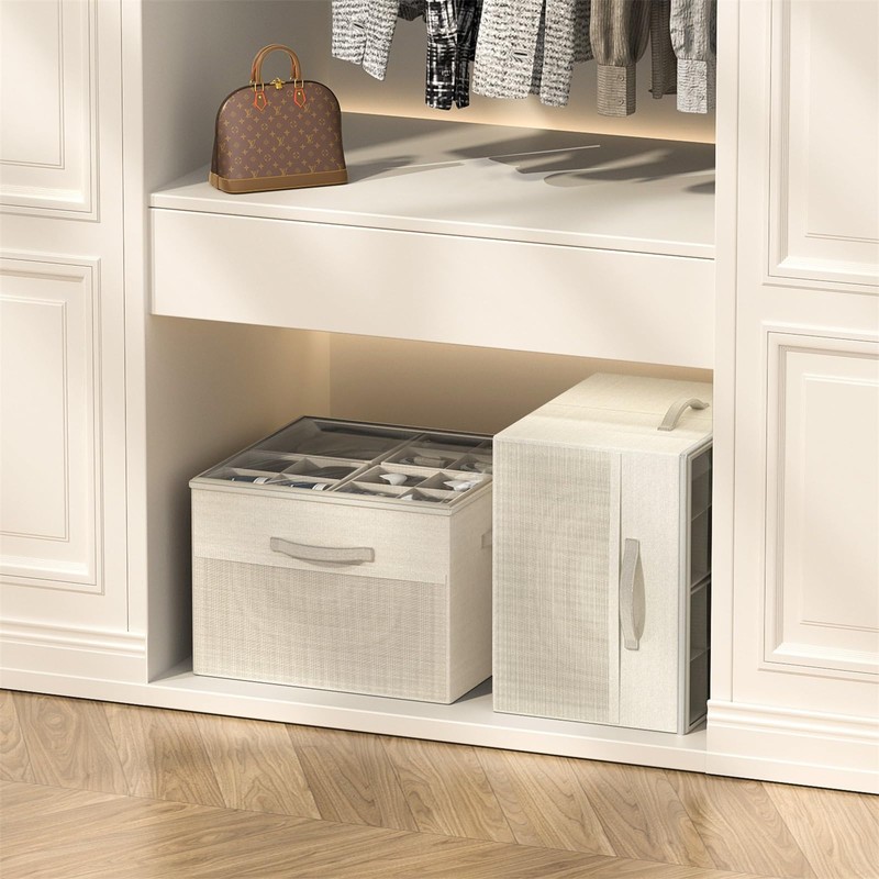 Aokeyee Shoe Organizer for Closet,Foldable Shoe Storage Organizer Box Bin