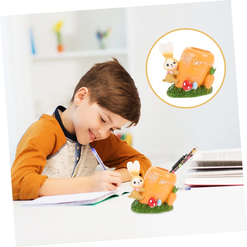 STOBAZA Unique Rabbit Pen Holder Stationery Organizer Office Pencil Case