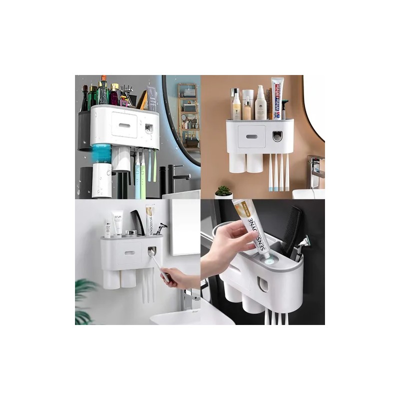 Soporte Para Cepillo De Dientes Con Dispensador Automático