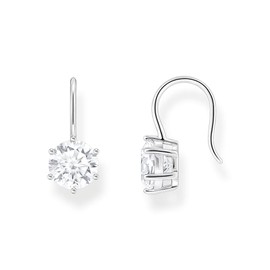 Thomas Sabo H2287-051-14 Large White Cubic Zirconia 925 Sterling Silver Drop Earrings, Sterling Silver, Cubic Zirconia