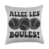 3 Boules Balls For Boulder Petanque Boules Ball Throw Pillow