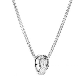 Mesaro Hexagram Necklace, Unisex, Popular, Tungsten, Cross Necklace, Men's, Stainless Steel, Present, Ring Necklace, Hypoallergenic, Sensitive Skin, Water Resistant, Copper, Zircon