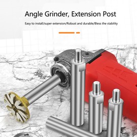 DYKK Angle Grinder Extension Connection Rod, 80mm M10 Threaded Shaft Buffer Polisher Extend Adapter Levers with Upper and Lower Pressure Plate, Polishing Grinding Joint Tools(2 Pcs)