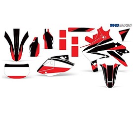 Wholesale Decals MX Dirt Bike Graphics kit Sticker Decal with Rim Trim and Number Plates Compatible with Honda CRF450X 2005-2015 - Bold Race