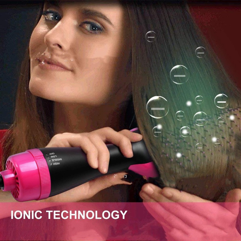 1200W Hot Air Comb 2 In1 ABS Multifunction Ion Technology