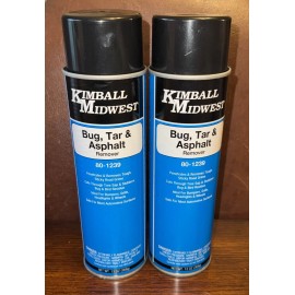 Kimball Midwest (Lot of 2) Bug, Tar, & Asphalt Remover 13 oz spray cans -Kimball Midwest