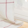 DriftAway Kitchen Curtains Striped Tier Linen Short Windowpane Plaid Cafe