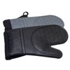 Extra Long Professional Silicone Oven Mitts with Quilted Liner, Durable