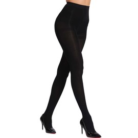 MERYLURE 240D Soft Opaque Tights for Women, Solid Color High Waist Control Top Pantyhose