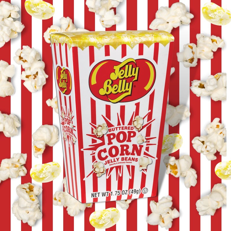 Buttered Popcorn Jelly Beans Party Favor Boxes, Mini Box Movie