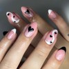 24 Pcs Pink Press on Nails Short Oval Almond -