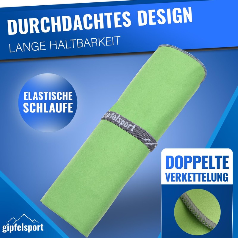 gipfelsport Microfibre Towel, Microfibre Towel Set, Beach Towel, Bath Towel,