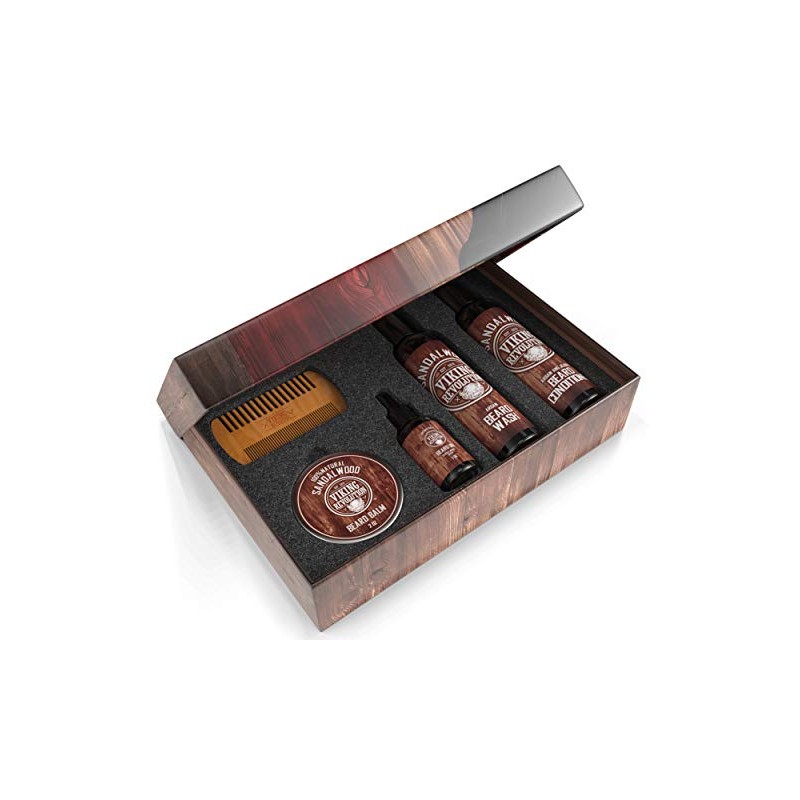Viking Revolution Kit Acondicionador Cuidado Barba Aseo Hombres Suaviza Alivia
