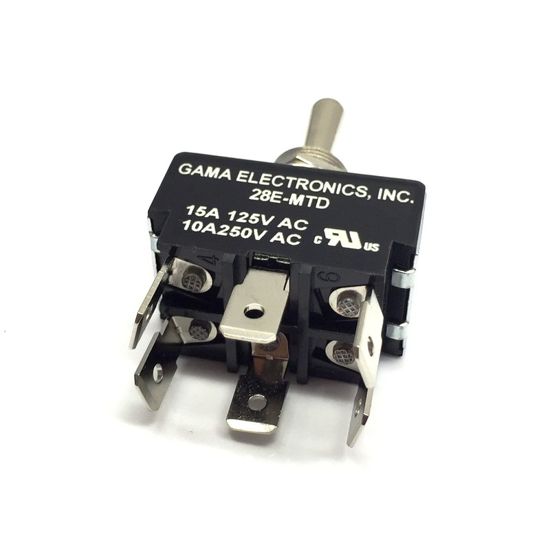 Interruptor de palanca de 30 amperios DPDT 3 posiciones On-Off-On