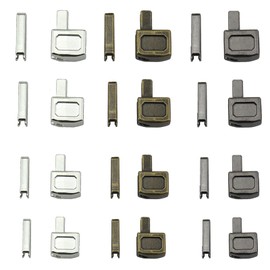 YFFSFDC Zipper Pull Parts Latch Slider Zipper Repair Kit 3 Colors Slider Retainer Insert Pin Zipper Bottom Butterfly Stick Zipper Replacement Kit 4 Sizes 12 Sets #3 #5 #8 #10