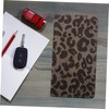 BUGUUYO Leopard Print Car Registration Holder Pu Insurance Card Wallet