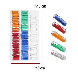Automotive Torpedo Fuses 200 Pcs Cartridge Fuses for European Vintage Old Style Classic Cars, 5A 8A 10A 16A 25A