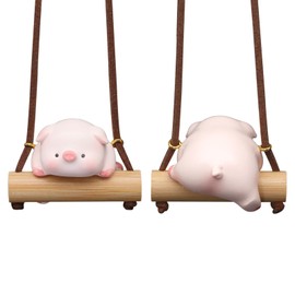 Pig Car Hanging Ornament, Piggy Cute Car Accessories for Women Girl Funny Car Decorations Pig Gifts
