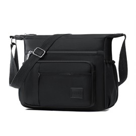 ZLLkeji Shoulder Bag Women's Medium Waterproof Shoulder Bag Handbags with Adjustable Strap Crossbody Bag Multi Pocket for School Work Travel Black, black