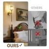 Battery Operated Crystal Wall Sconce Set of 2, Gold Rechargeable
