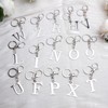 ORUZA Letter Keyring Alphabet Initial Keychain, Metal Letter Key Ring