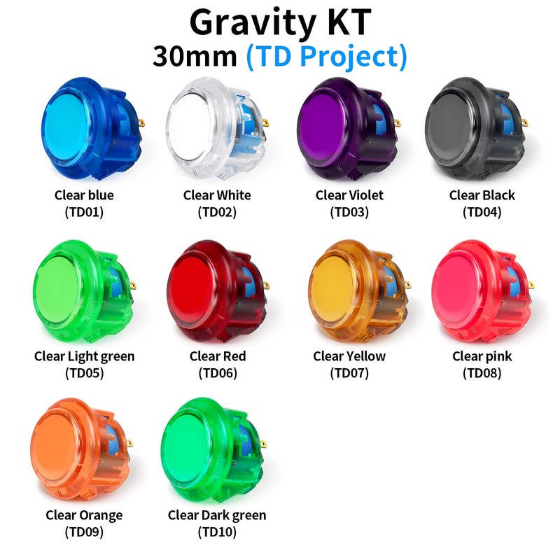 qanba Gravity KT Arcade buttons Mechanical 30mm Snap-in Mechanical Pushbutton