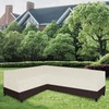 Easy-Going Patio L-Shaped Sectional Sofa Cover, Waterproof Outdoor Sectional Cover,
