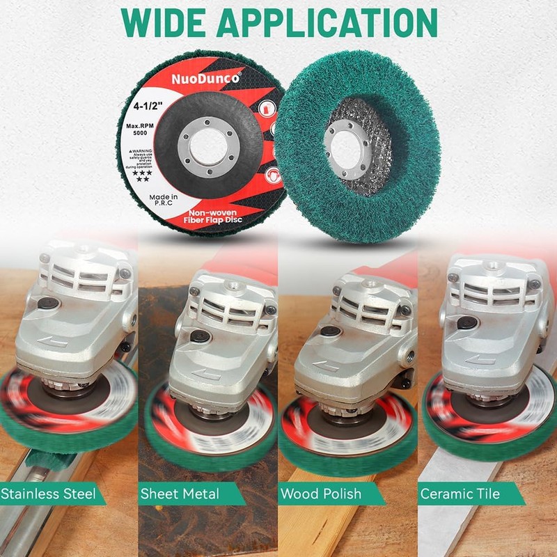 NuoDunco 5 Pieces 4.5" x 7/8" Nylon Fiber Slat Disc