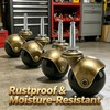 Zerobe 2" Ball Caster Wheels: Antique Brass Swivel Casters (4-Pack)