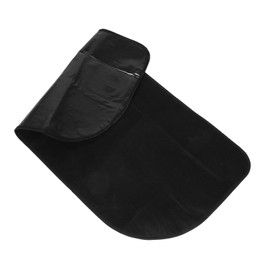 Kisangel Fireproof Half Fireplace Mat Durable Flame Retardant Rug for Use Safe Heat Protector for Fireplaces Grills Camping Black